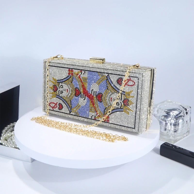 Queen Crystal Rhinestone Clutch