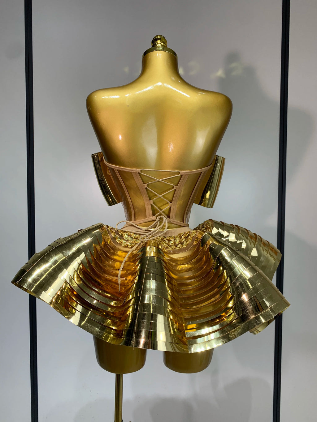 Shiny Metallic Two Piece Set
