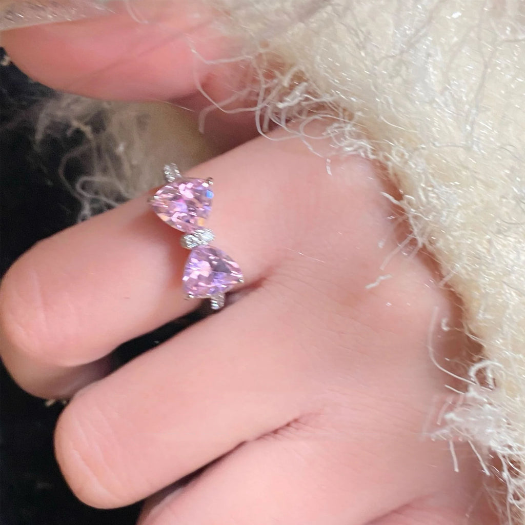 Romantic Lovely Pink Bow Ring