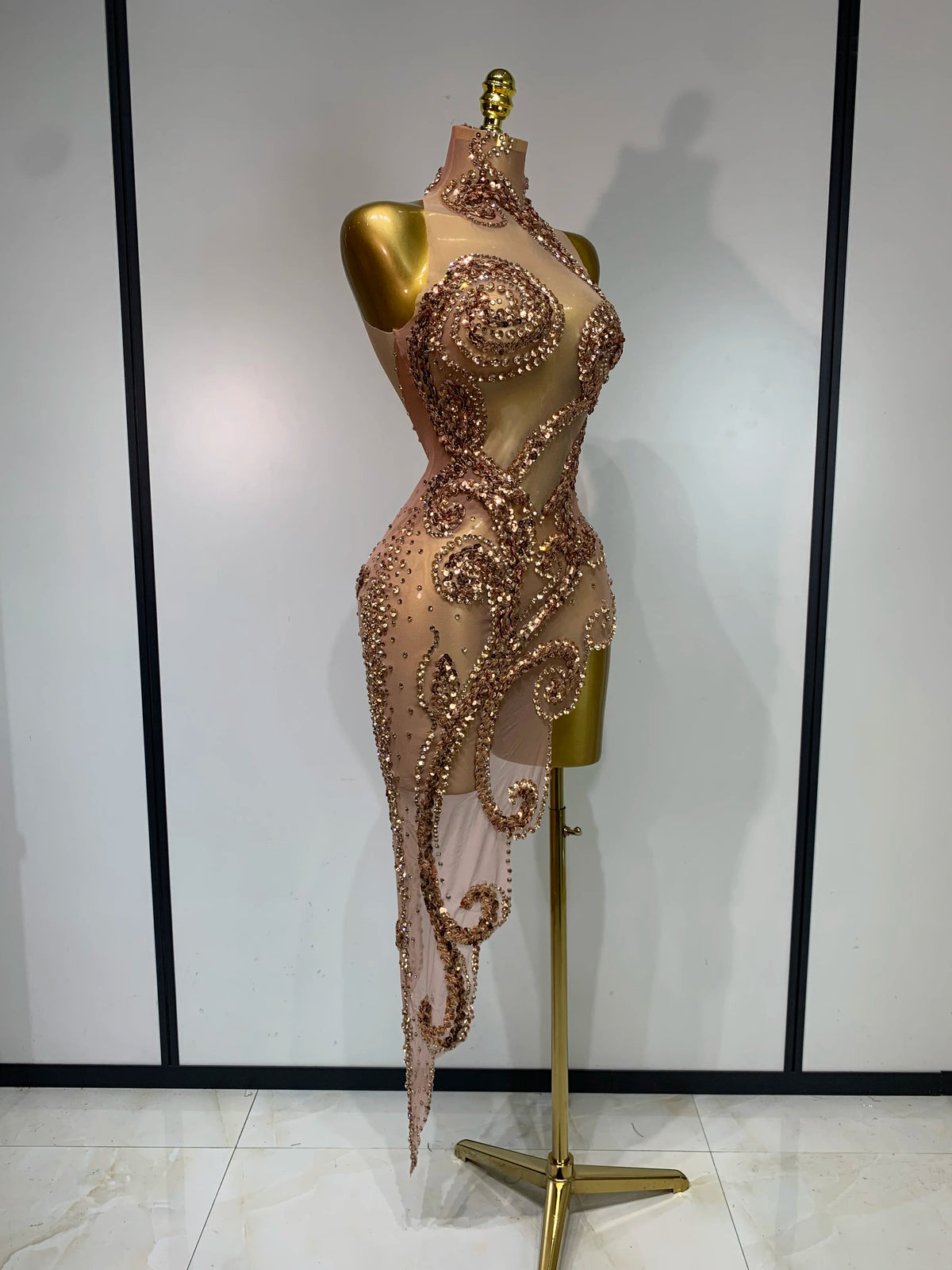 Champagne Swirls Dress