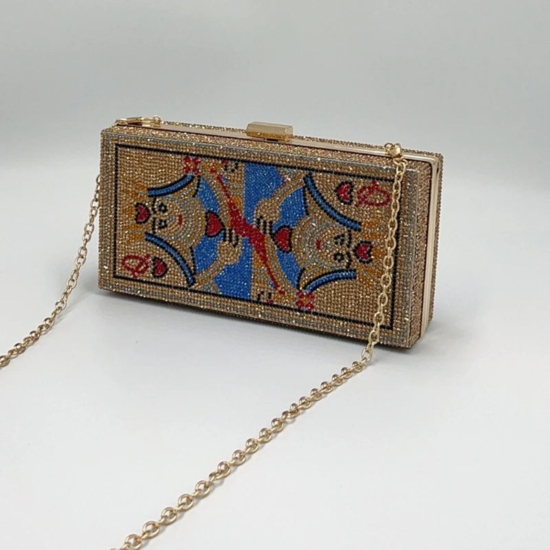 Queen Crystal Rhinestone Clutch