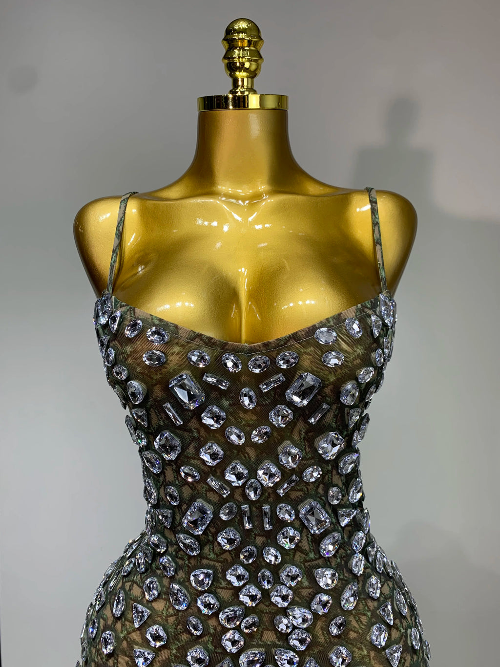 Crystal Diamond Mesh Dress