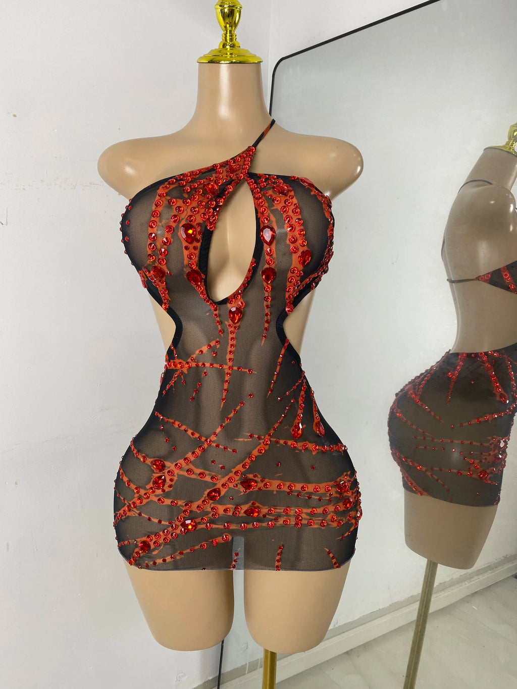 Lava Mesh Mini Dress