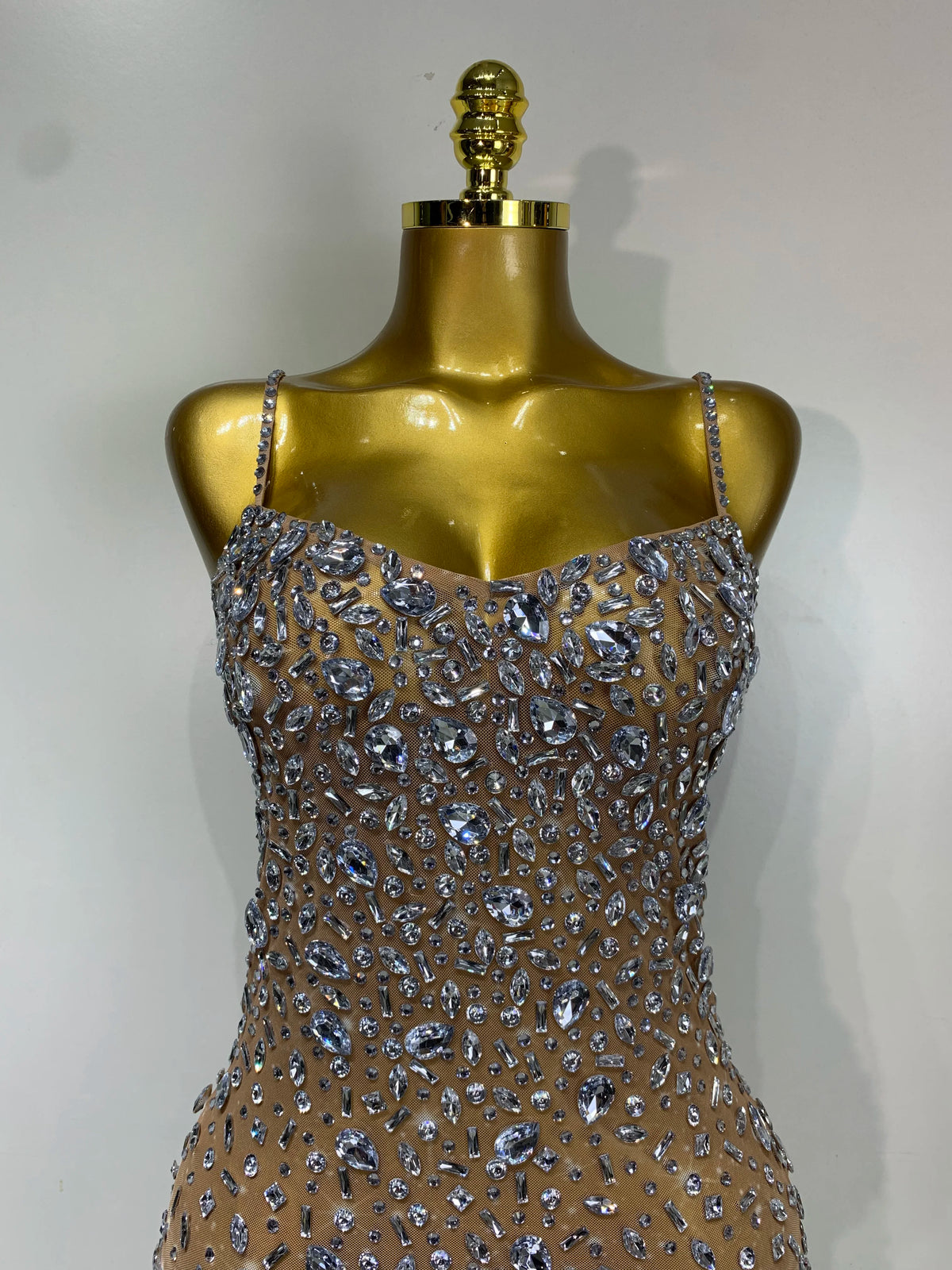 Rhinestone Mini Bodycon Dress