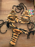 Tiger Fluffy Bikini
