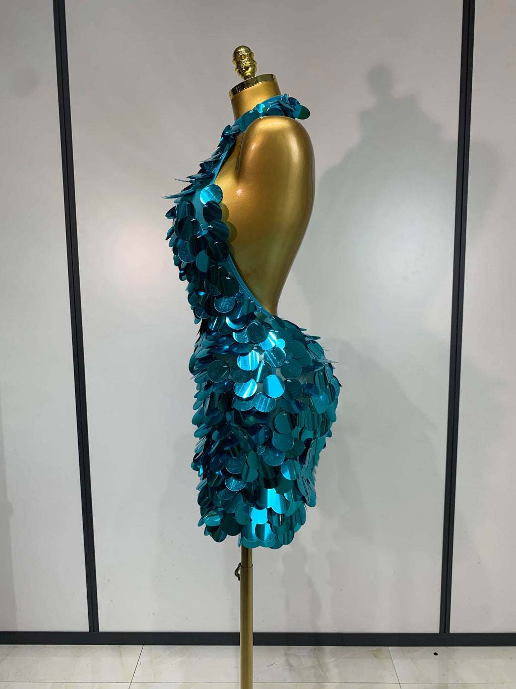 Halter Sequin Mini Dress