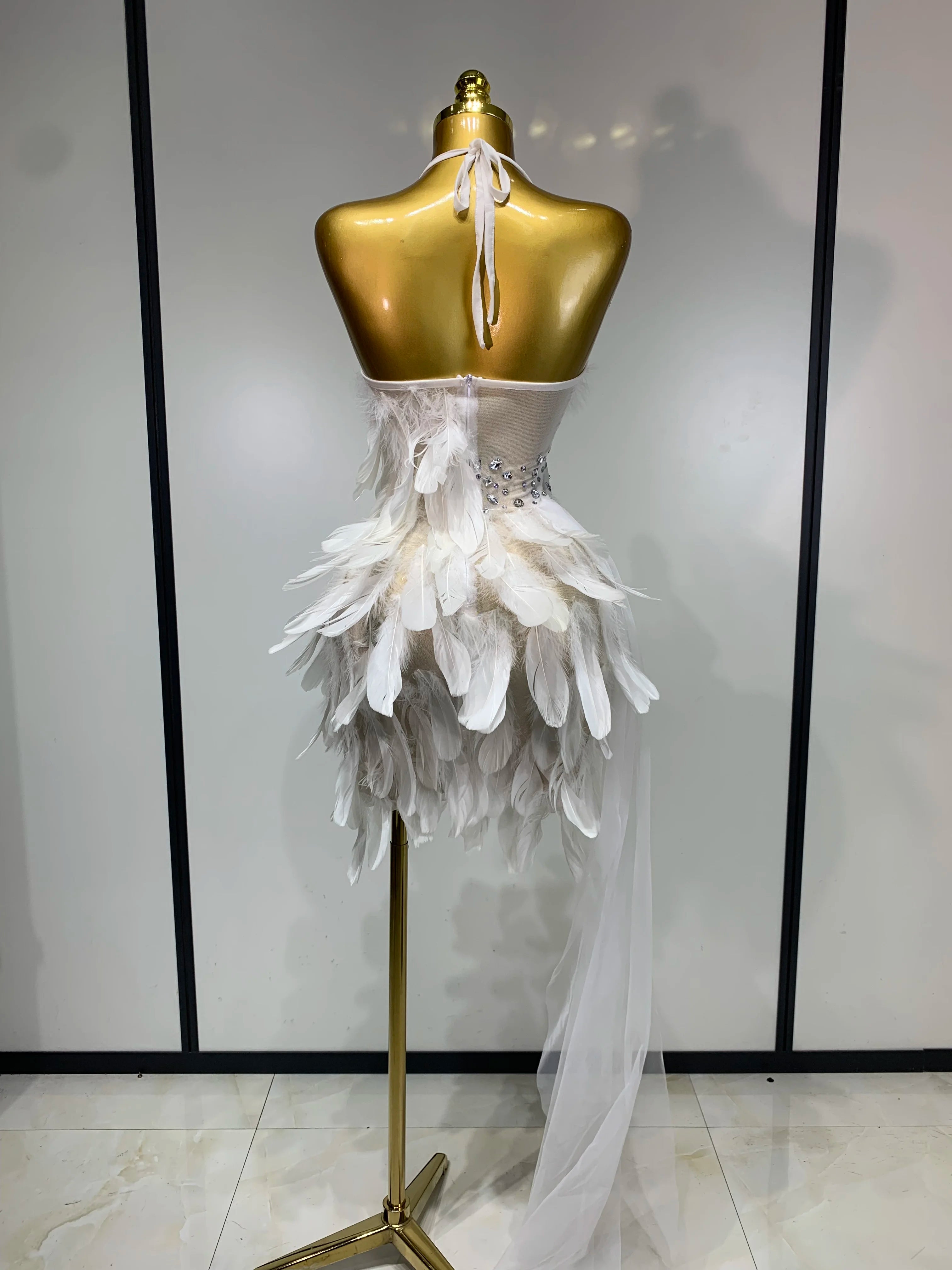 White Feather Dress