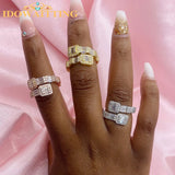 Cubic Zirconia Heart Icy Rings