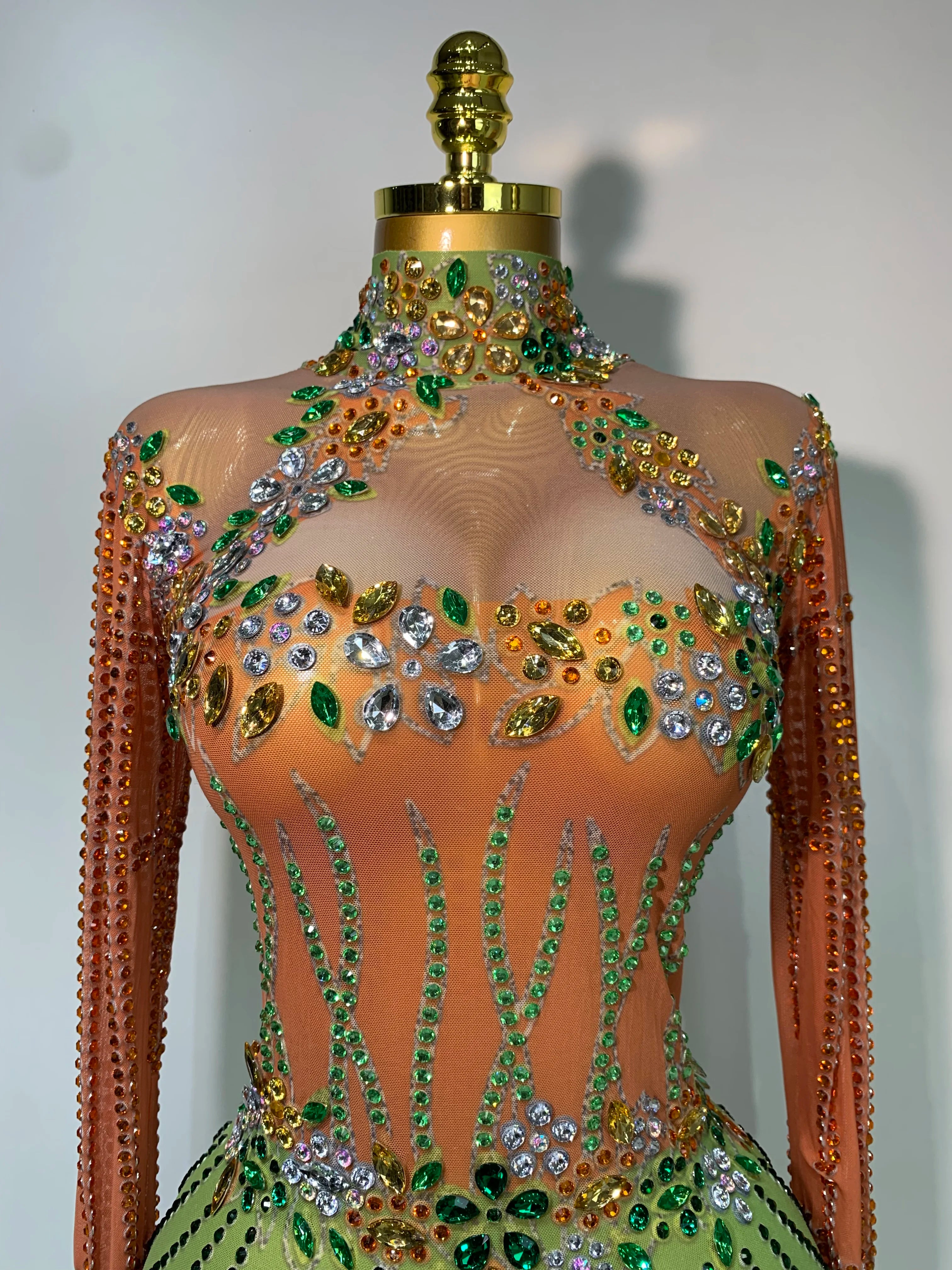 Luxury Sparkly Diamond Mesh Dress