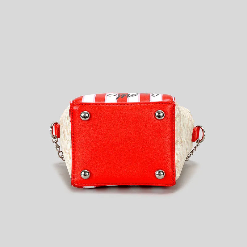 Popcorn Bucket Crossbody Bag