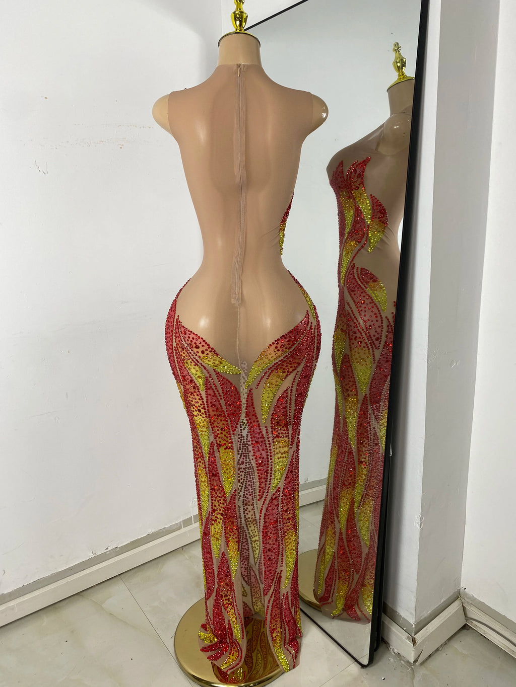 Fire Blazing Mesh Dress