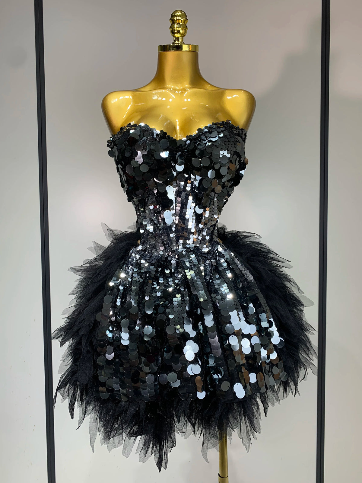 Bad Gyal Sequin Two Piece Skirt Set