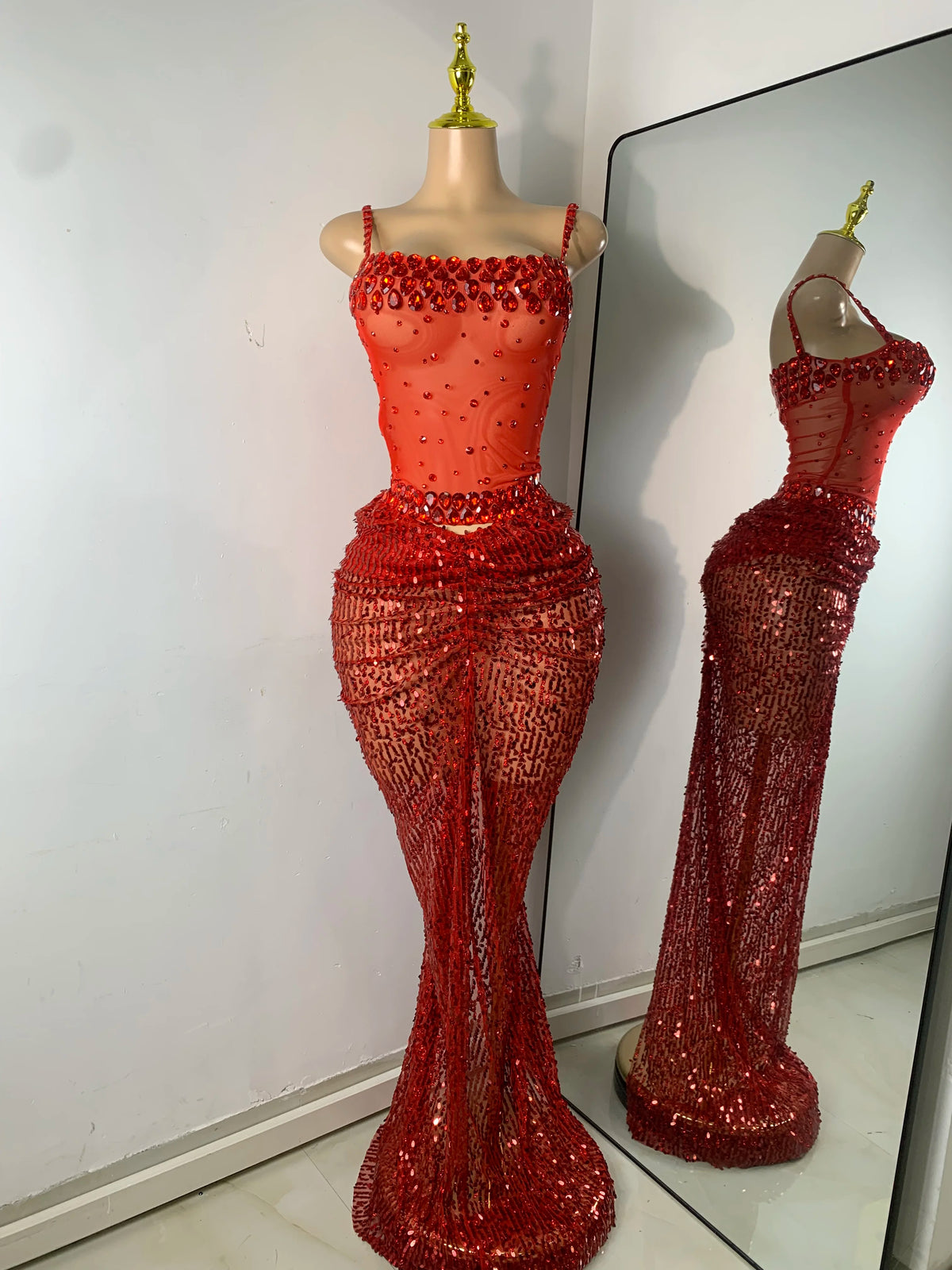 Alluring Lady Two Piece Skirt Set