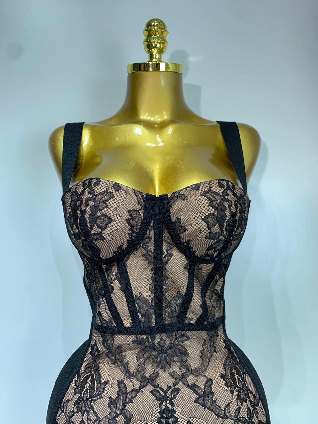 Black Lace Bodycon Bandage Dress