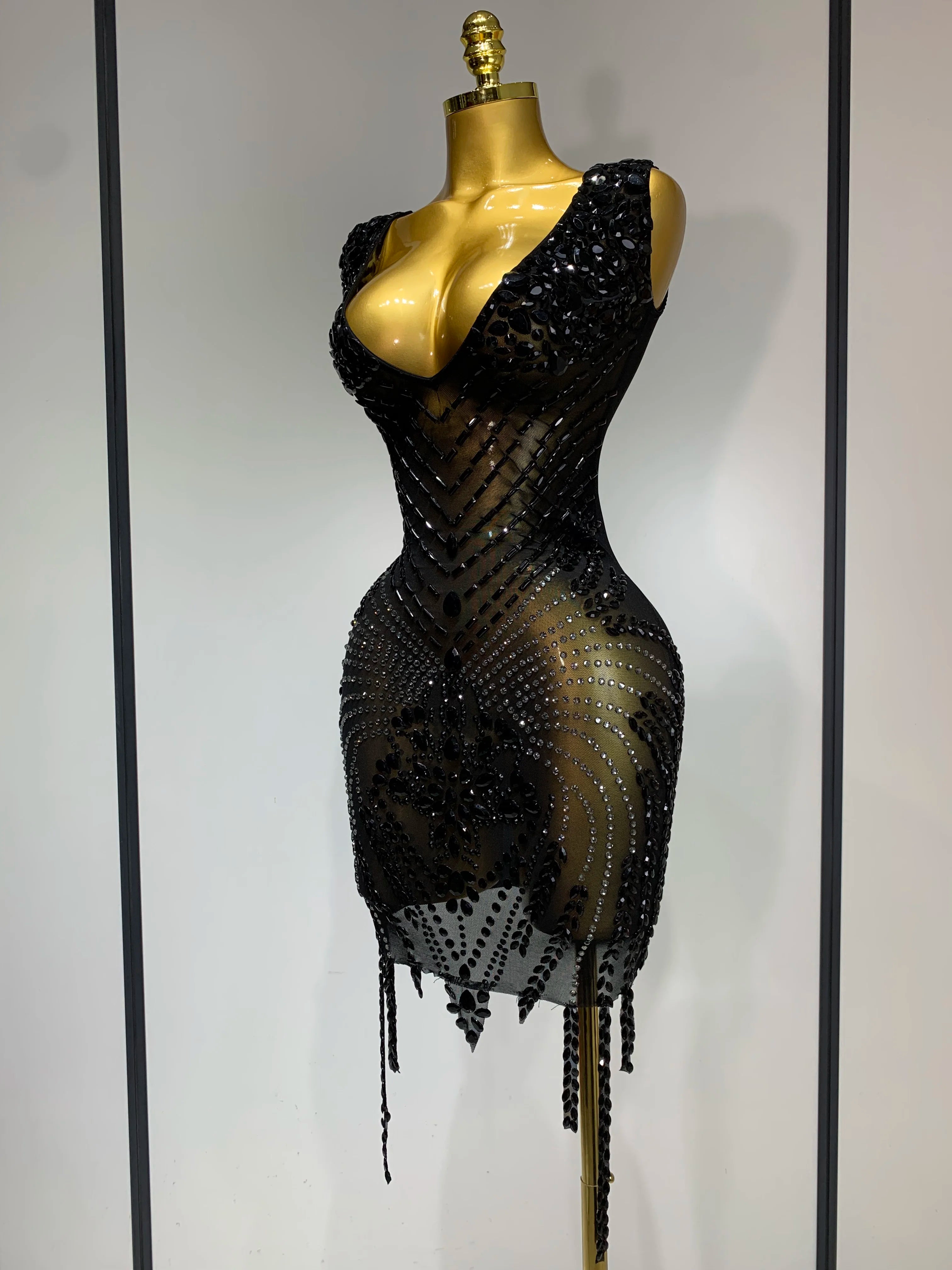 Sparkly Rhinestones Bodycon Dress