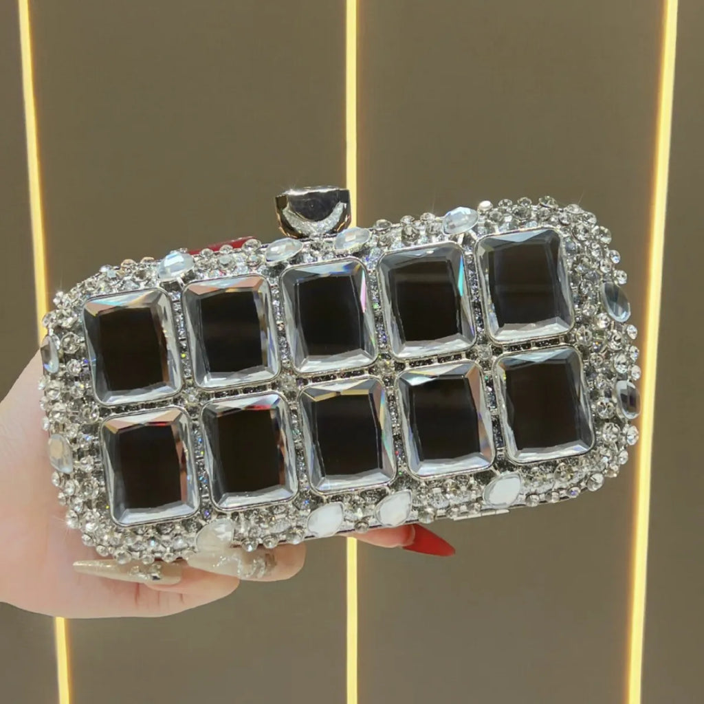 Casino Night Squares Clutch