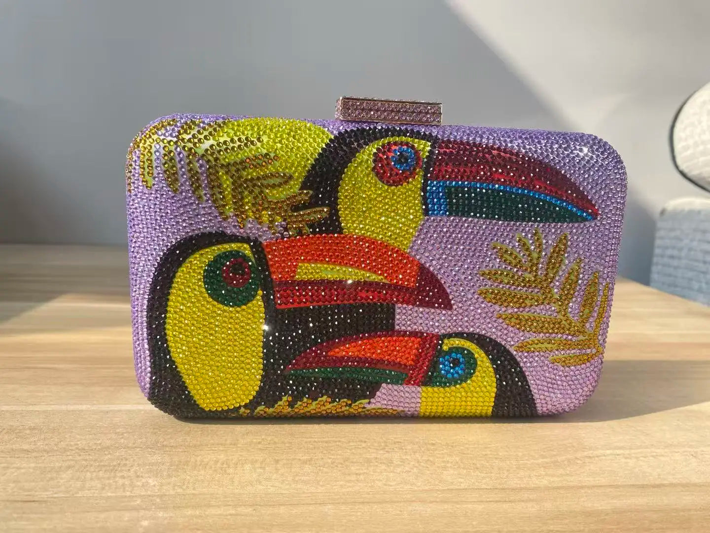 Toucan Bird Crystal Clutch