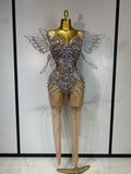 Sparkly Silver Diamond Butterfly Jumpsuit