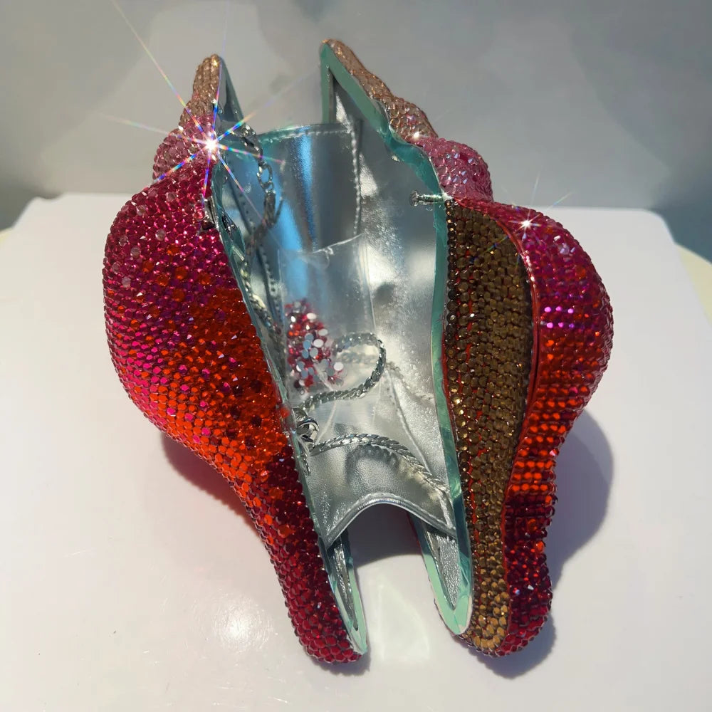 Crystal Conch Clutch Bag