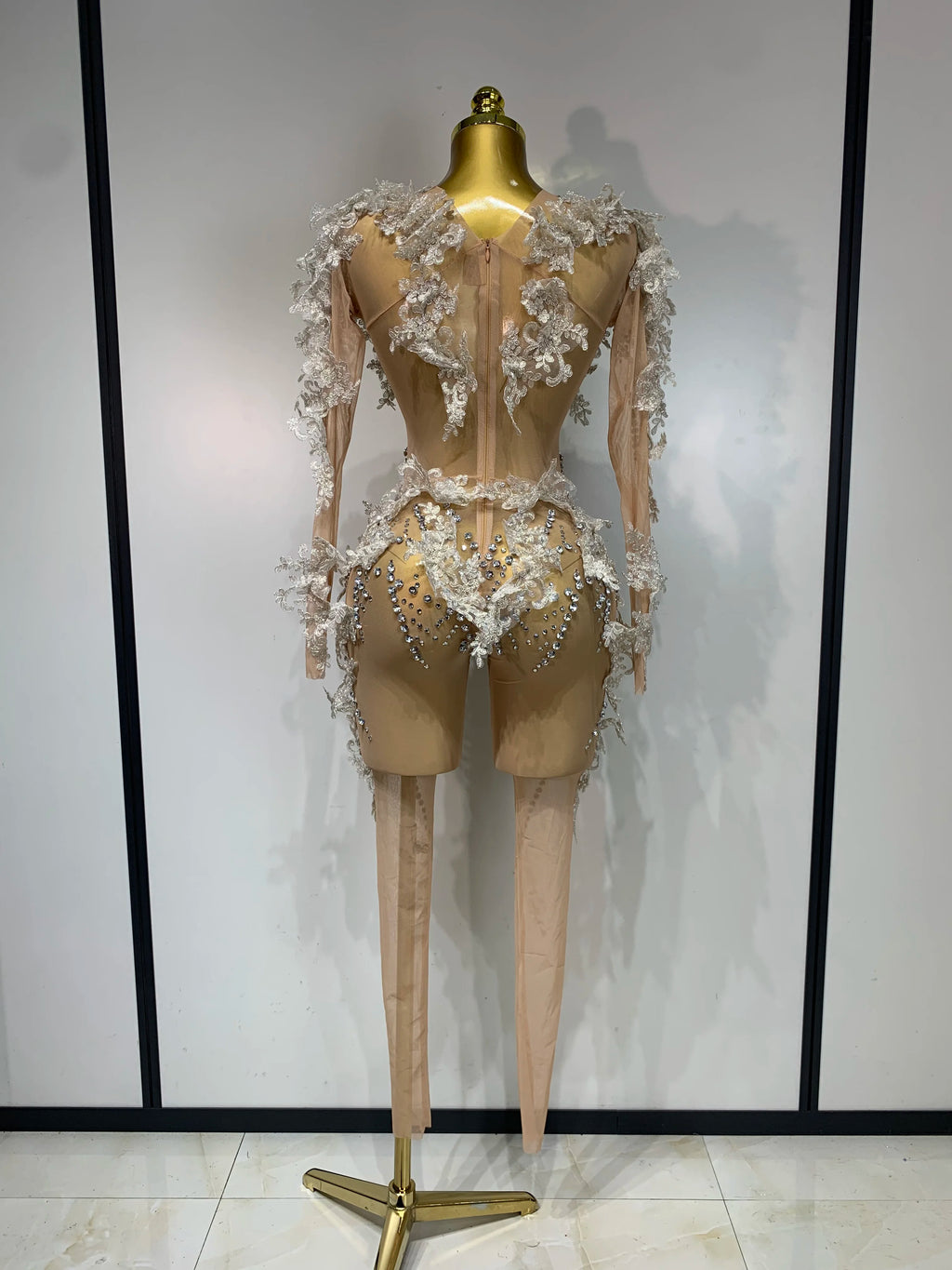 Mesh Diamonds Jumpsuits