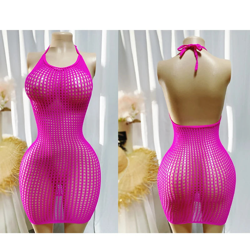 Fishnet Cover Up Dress