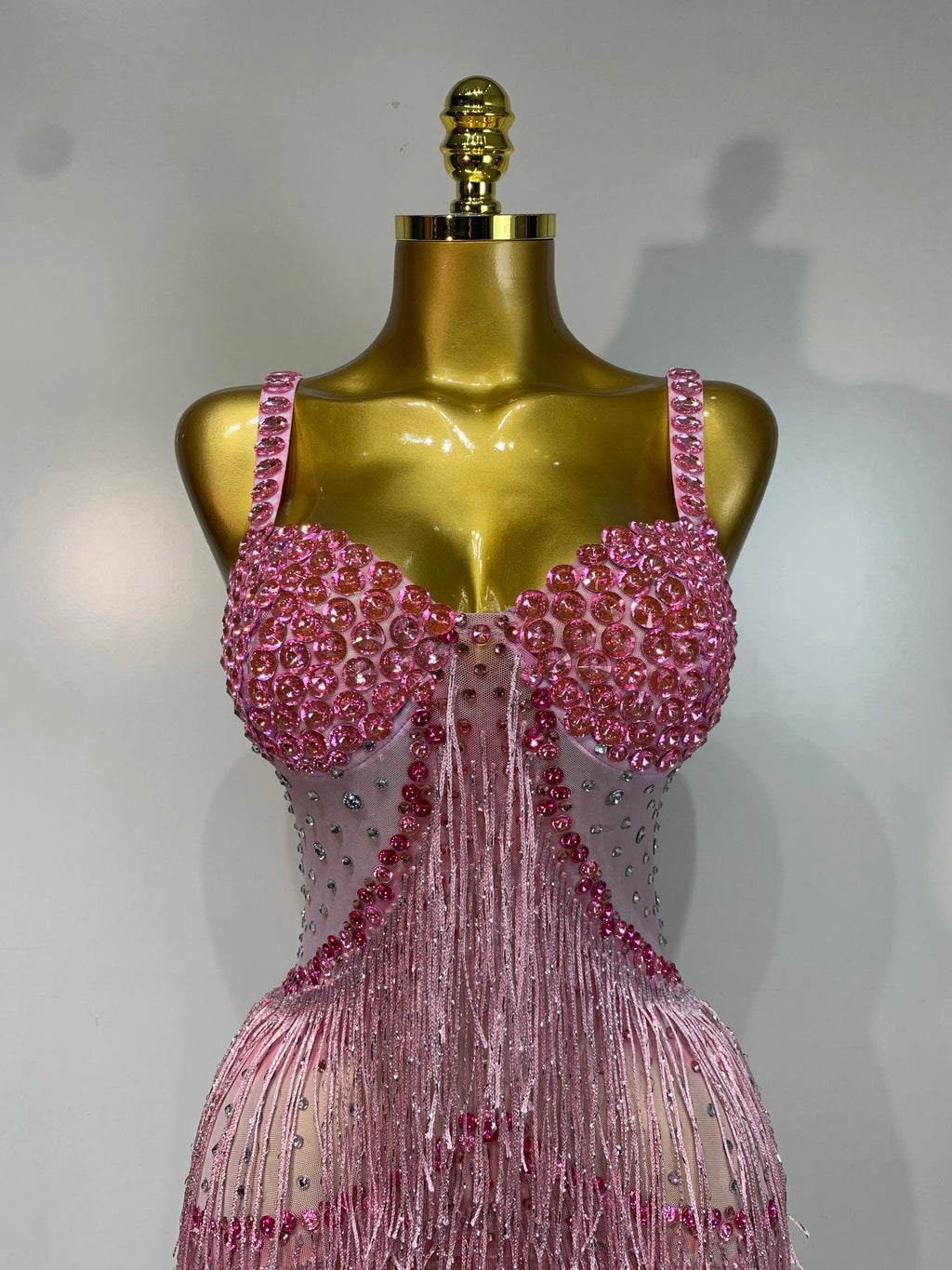 Sparkly Rhinestones Mesh Dress