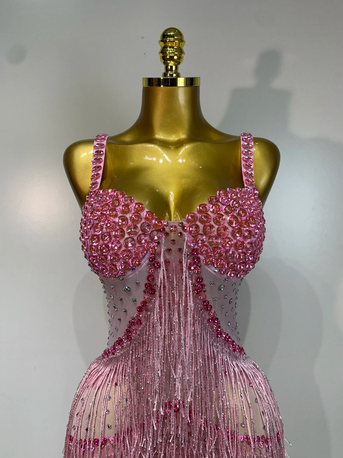 Sparkly Rhinestones Mesh Dress