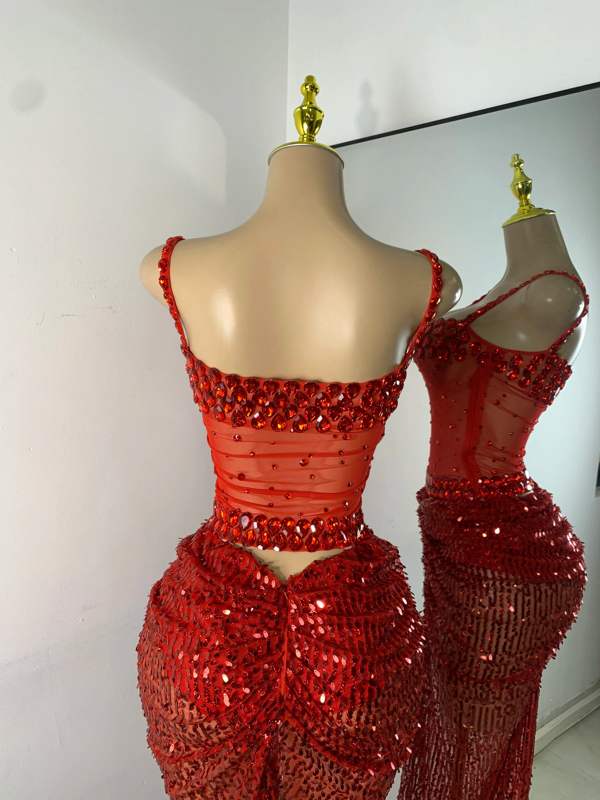 Alluring Lady Two Piece Skirt Set
