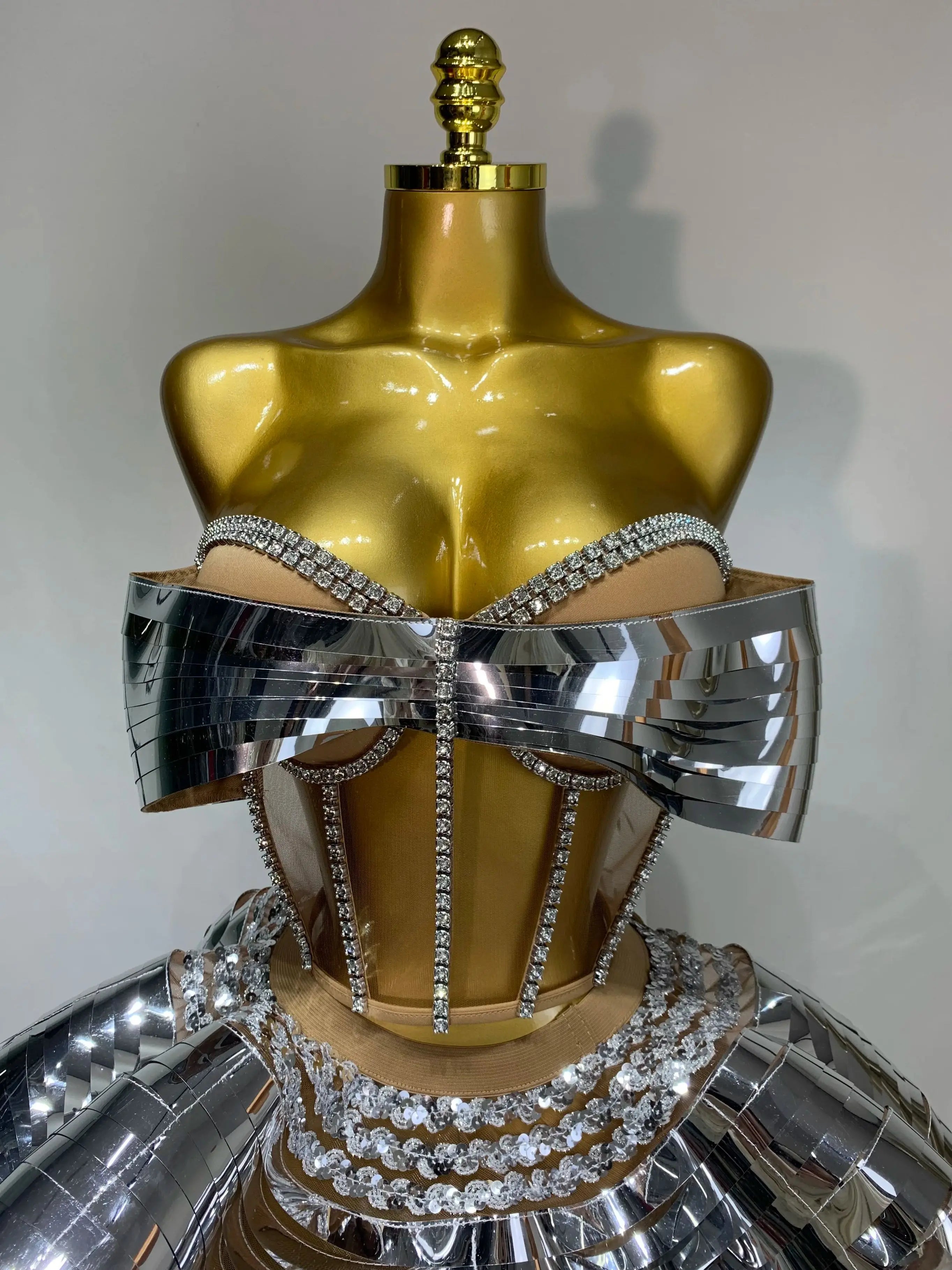 Shiney Two Piece Skirt Set