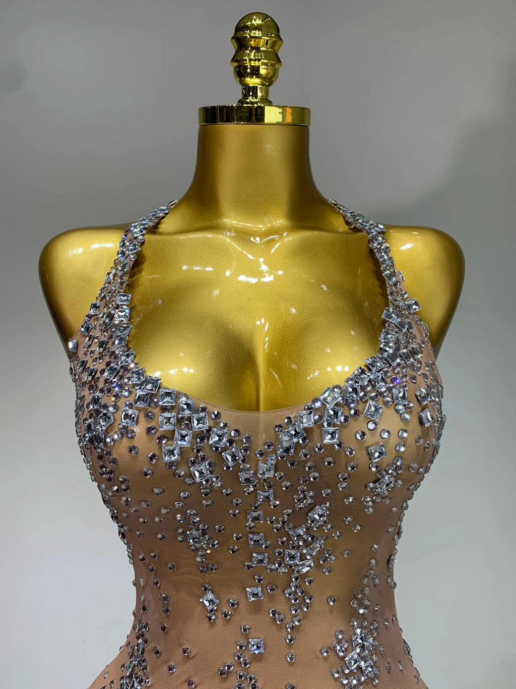 Sing Your Heart Out Silver Mesh Dress
