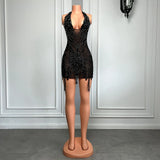 Black Luxury Rhinestone Dress