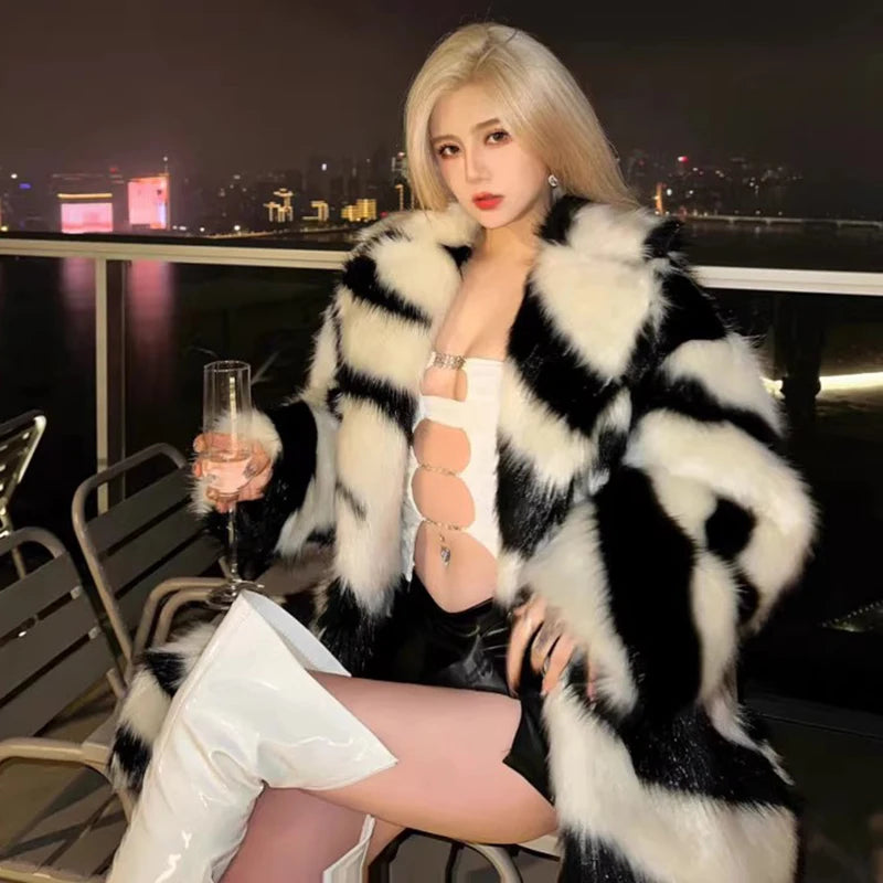 Zebra Fur Coat