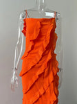 Orange Ruffle Dress