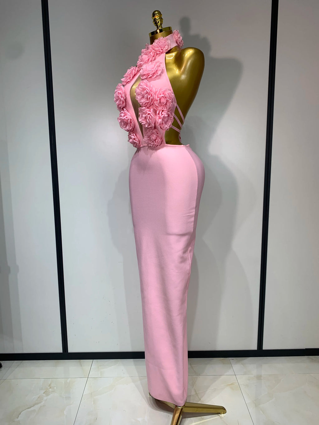 Flower Halter Dress