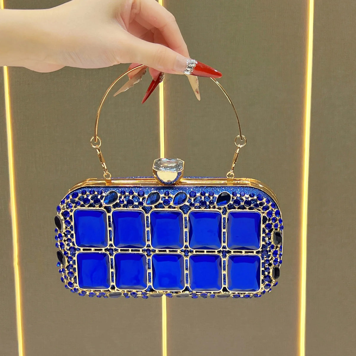 Casino Night Squares Clutch