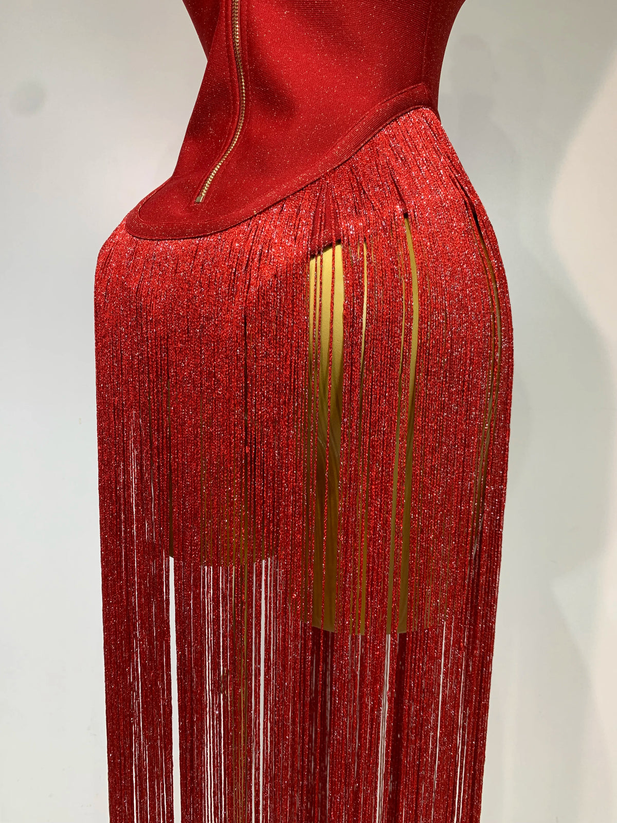 Beach Party Fringe Tube Bodysuit