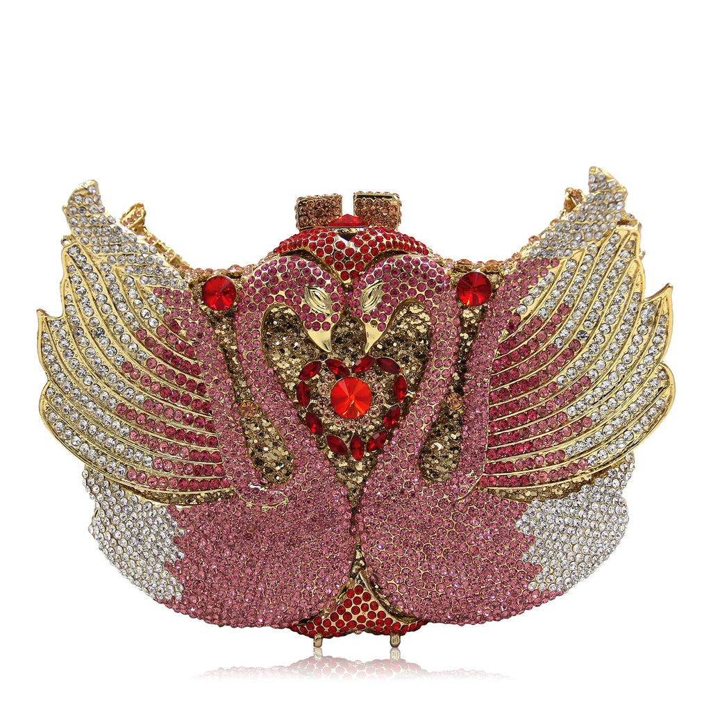 Swan Crystal Clutch