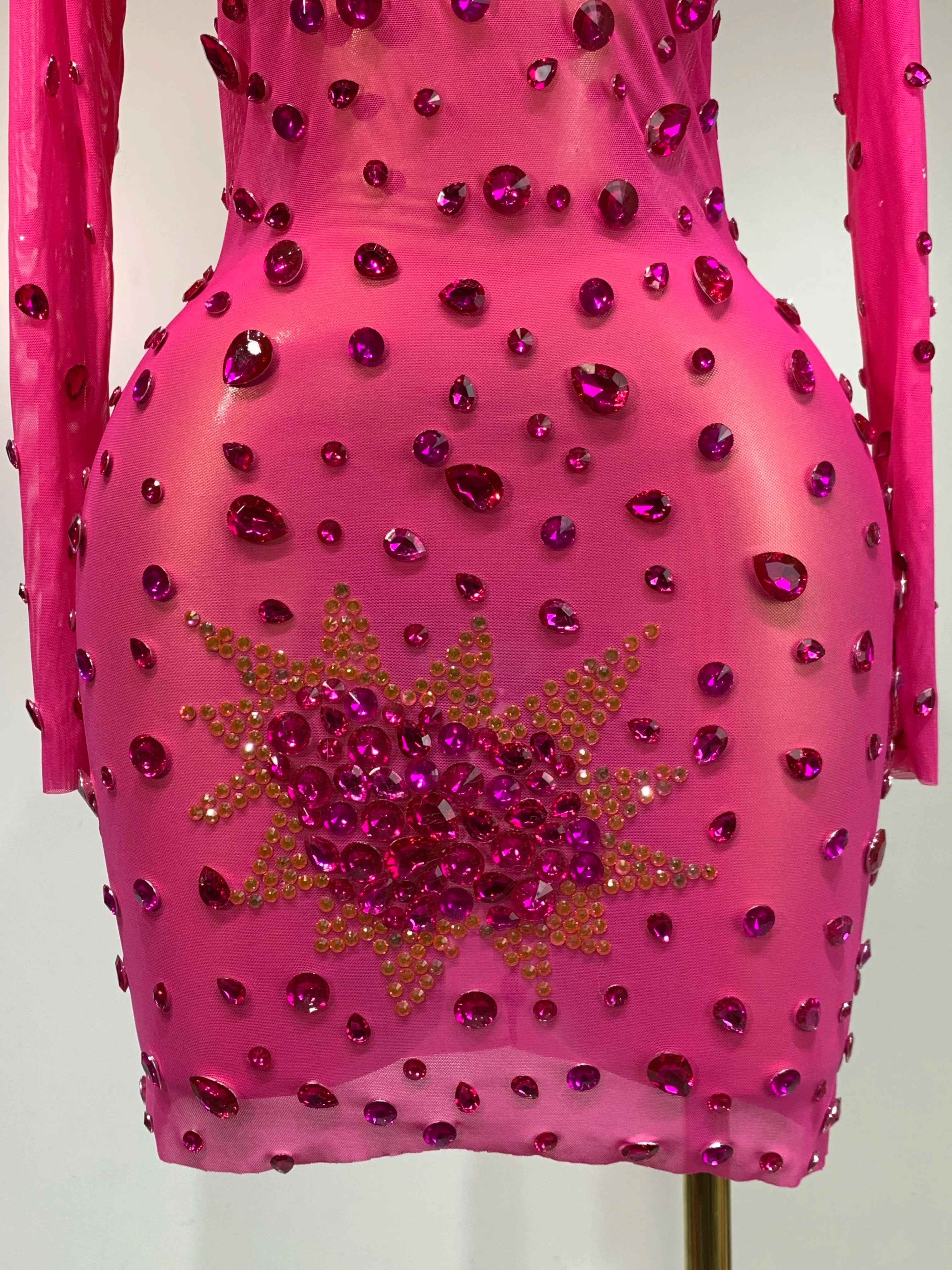 Sparkly Rhinestone Bodycon Dress