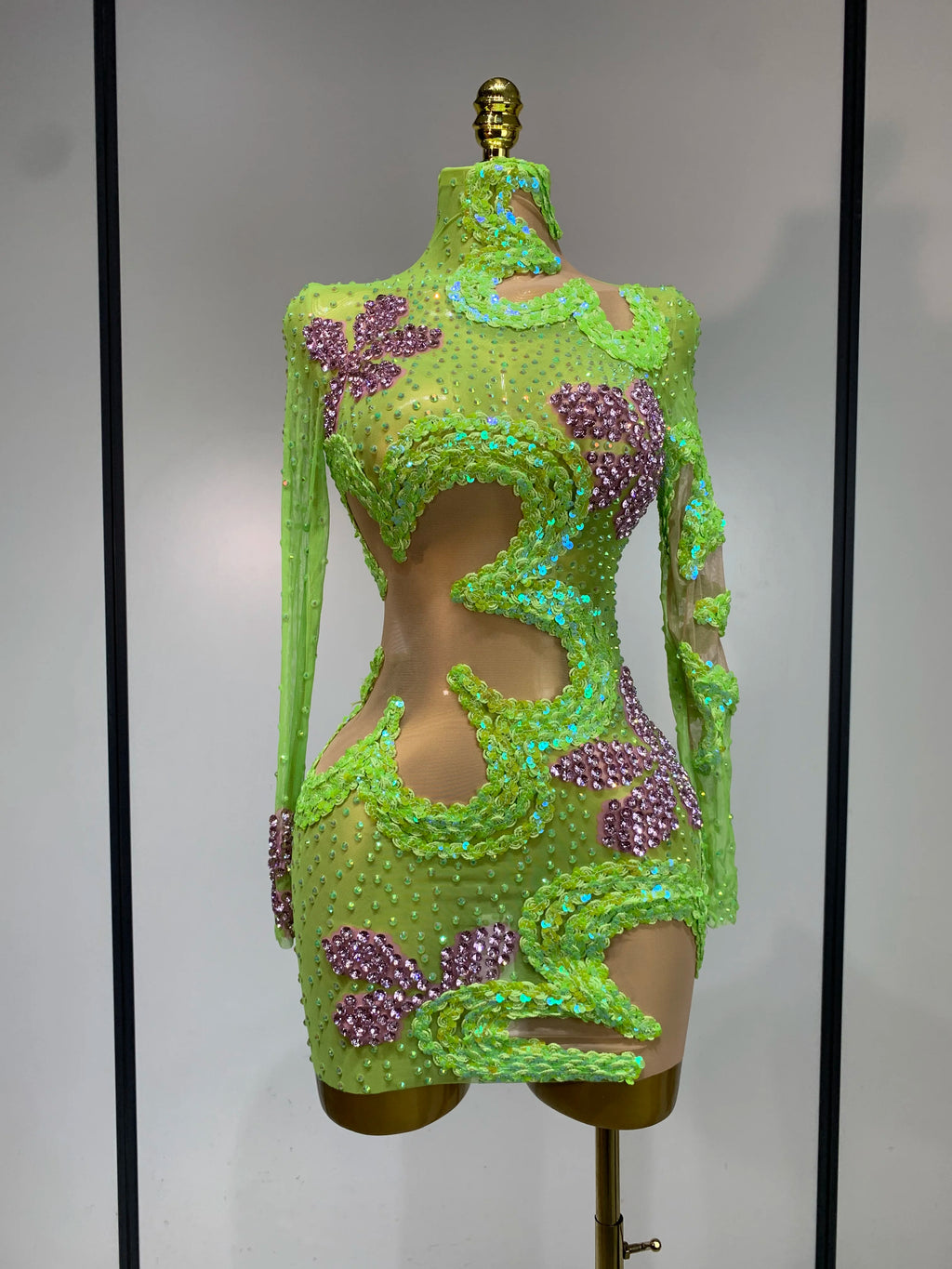 Garden Path Sequin Mini Dress