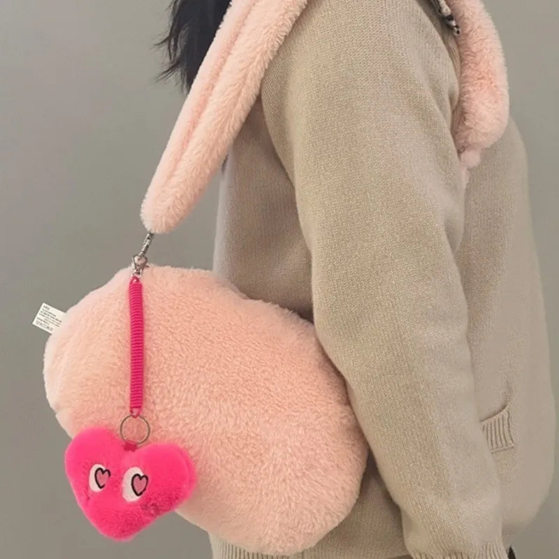 Love Brain Plush Hat & Crossbody Bag