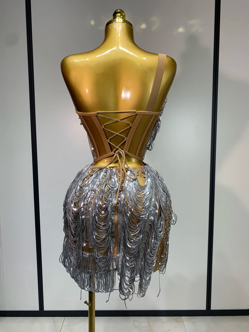 Silver Shake Sequin Dress