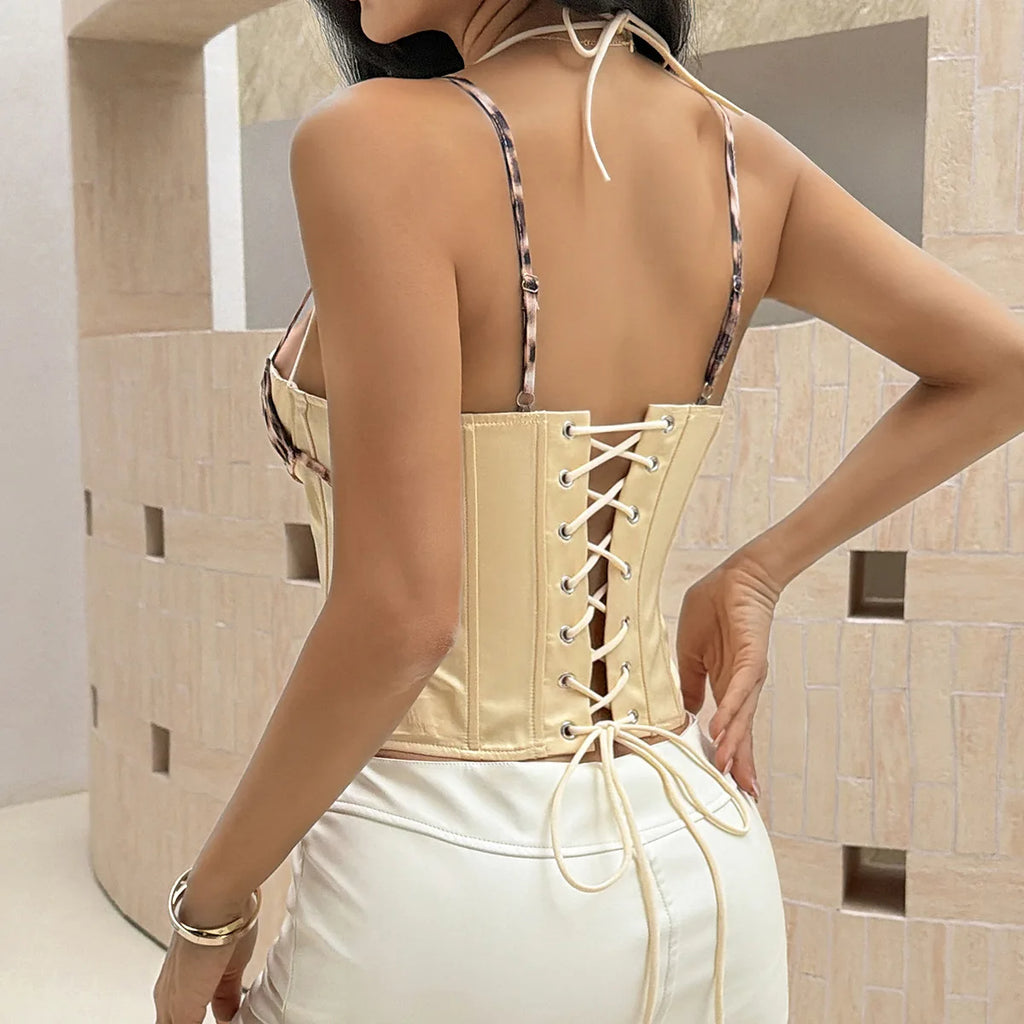 Leopard Cami Corset Top