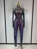 Purple Green Jumpsuit