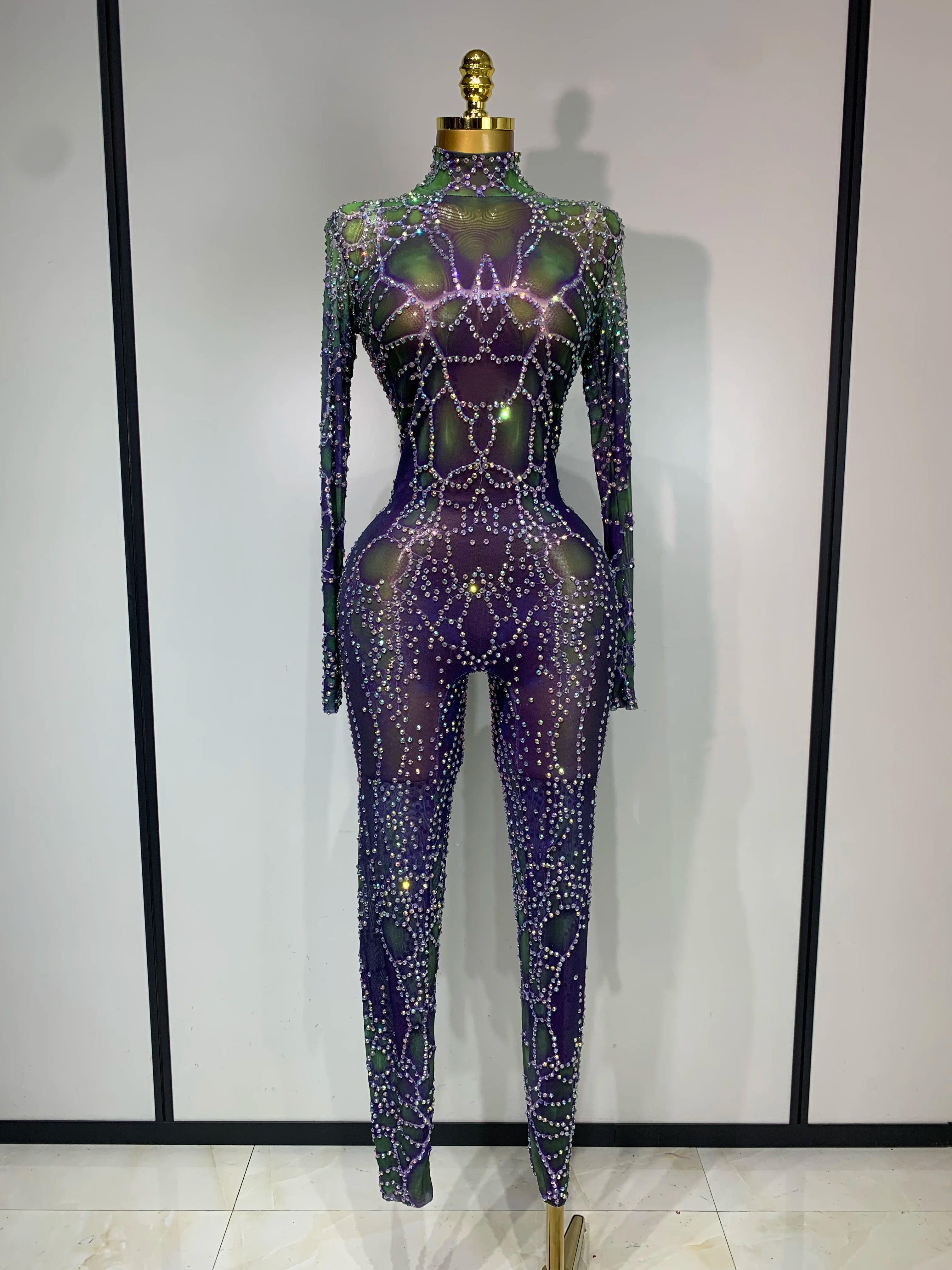 Purple Green Jumpsuit