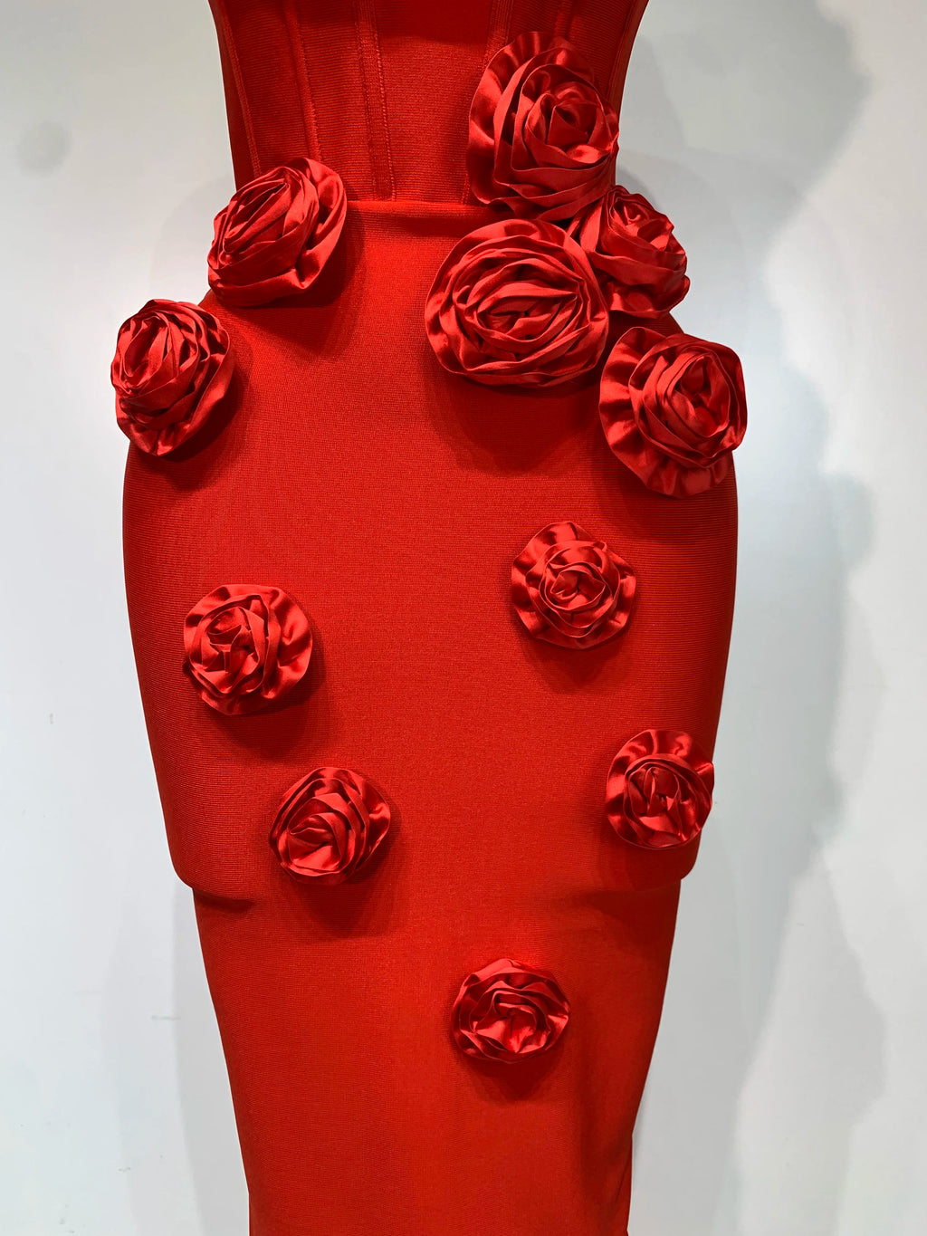 Rose Flower Corset Tube Dress