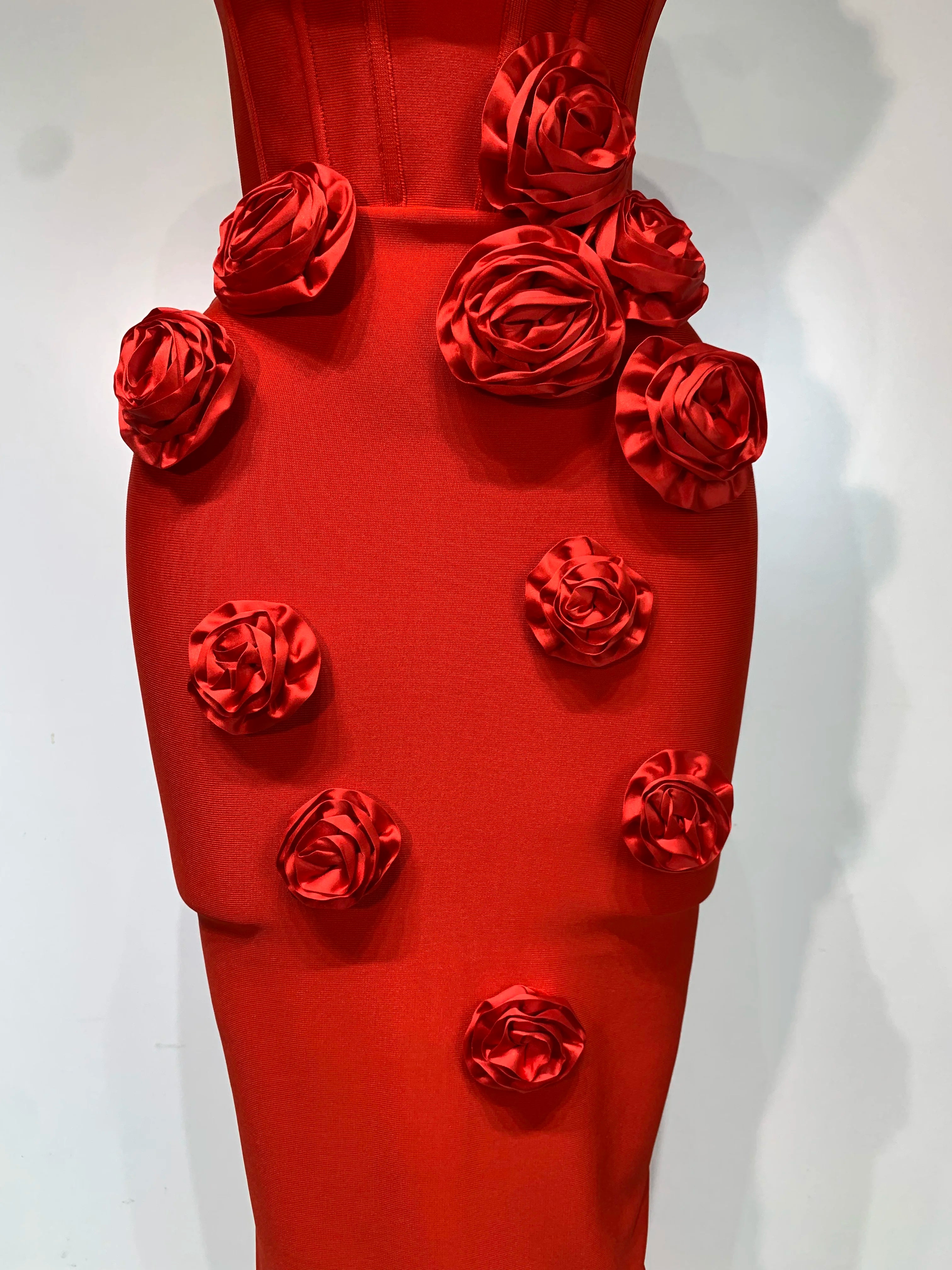 Rose Flower Corset Tube Dress