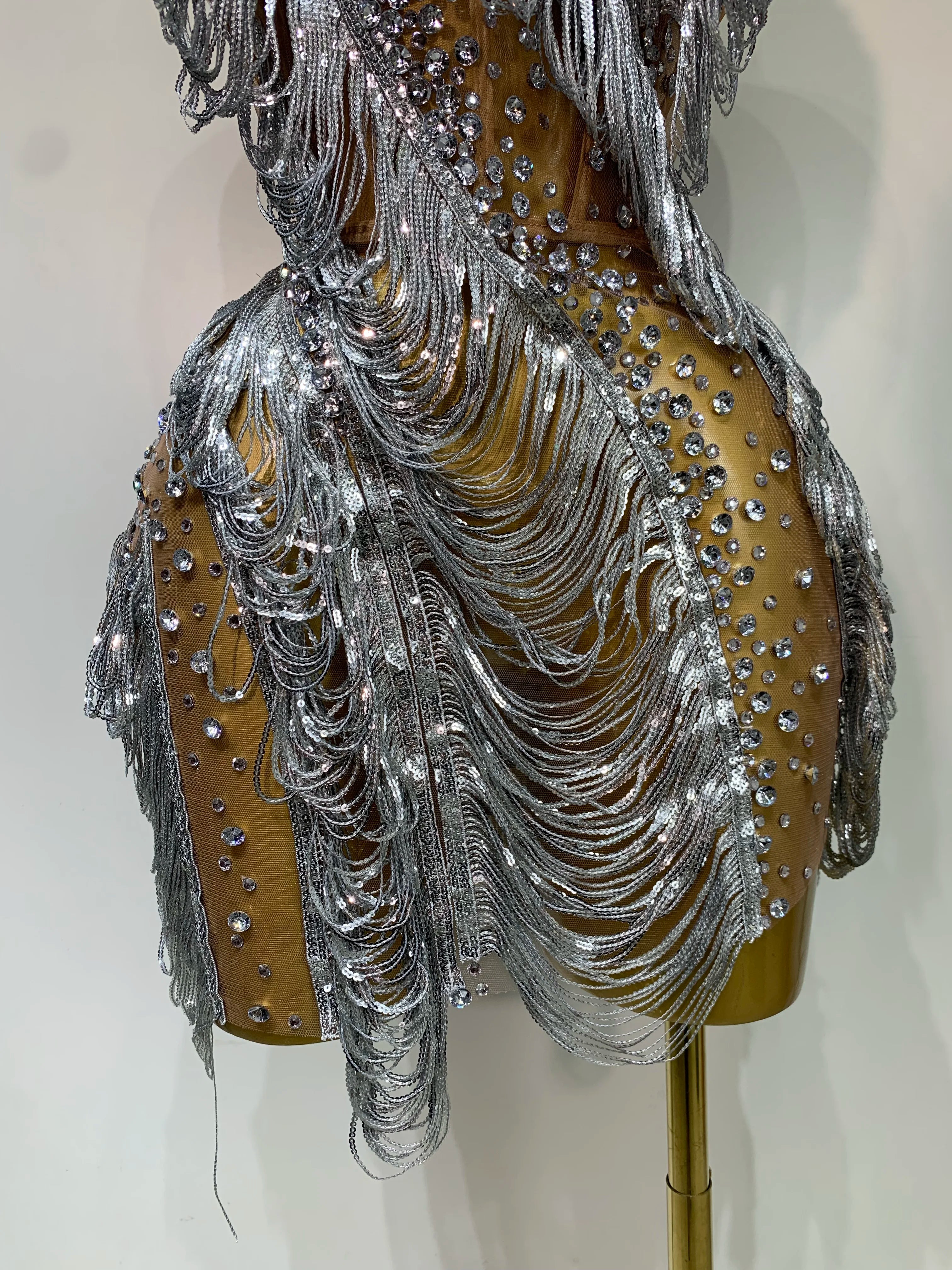 Silver Shake Sequin Dress
