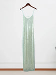 Green Sequin Maxi Dress