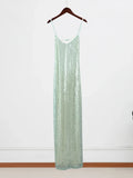 Green Sequin Maxi Dress