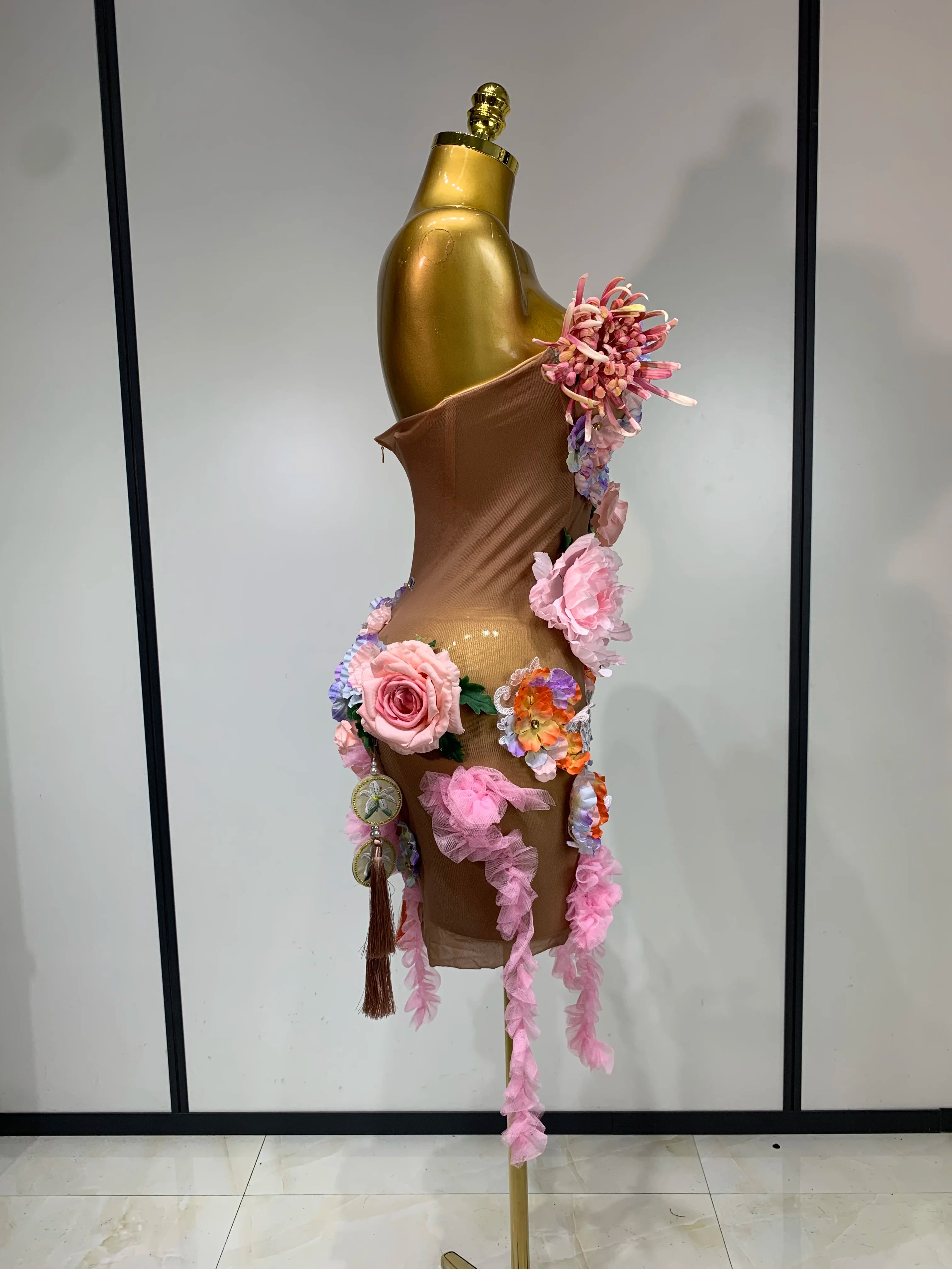 Flower Mesh Dress